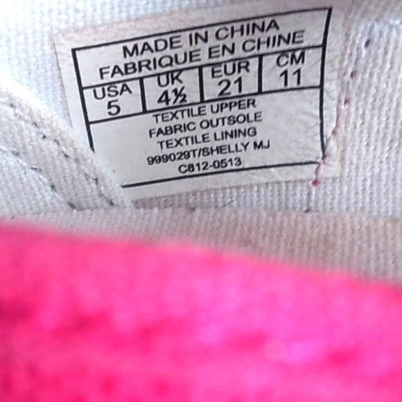 RALPH LAUREN POLO HOT PINK MARY JANE SNEAKERS WITH EASY VELCRO BUCKLE GIRLS 5T - Picture 8 of 9